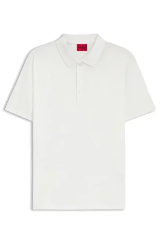 Mercerised-cotton slim-fit polo shirt with four-button placket