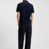 Mercerised-cotton slim-fit polo shirt with four-button placket