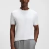 Mercerised-cotton slim-fit T-shirt with contrast trims