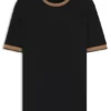 Mercerised-cotton slim-fit T-shirt with contrast trims