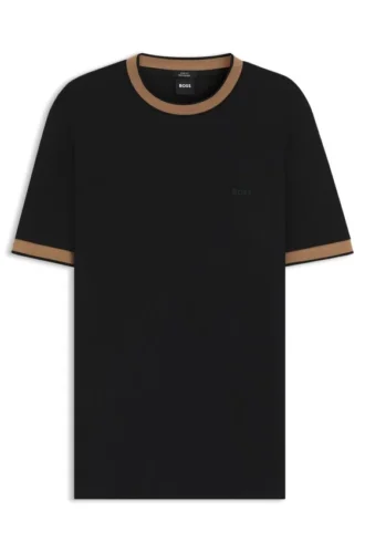 Mercerised-cotton slim-fit T-shirt with contrast trims