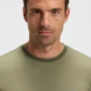Mercerised-cotton slim-fit T-shirt with contrast trims