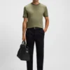 Mercerised-cotton slim-fit T-shirt with contrast trims
