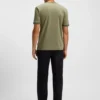 Mercerised-cotton slim-fit T-shirt with contrast trims