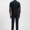 Mercerised-cotton slim-fit T-shirt with contrast trims