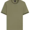 Mercerised-cotton slim-fit T-shirt with contrast trims