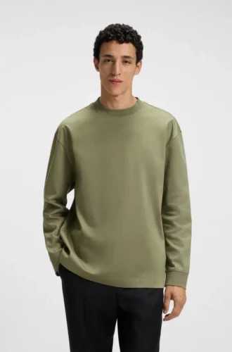 Mercerised-cotton T-shirt in a relaxed fit