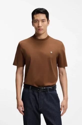 Mercerised-cotton T-shirt with Double B monogram