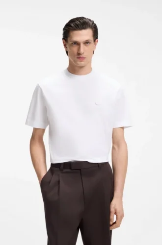 Mercerised-cotton T-shirt with Double B monogram