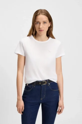 Mercerised-cotton T-shirt with Double B monogram