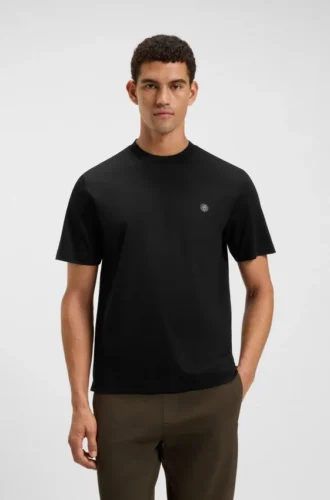 Mercerised-cotton T-shirt with Double B monogram