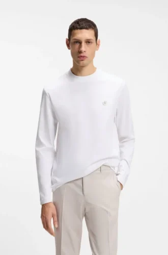 Mercerised-cotton T-shirt with Double B monogram