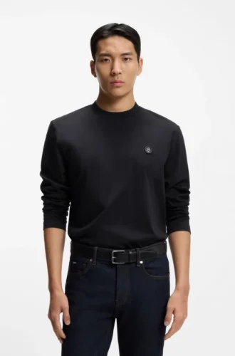 Mercerised-cotton T-shirt with Double B monogram