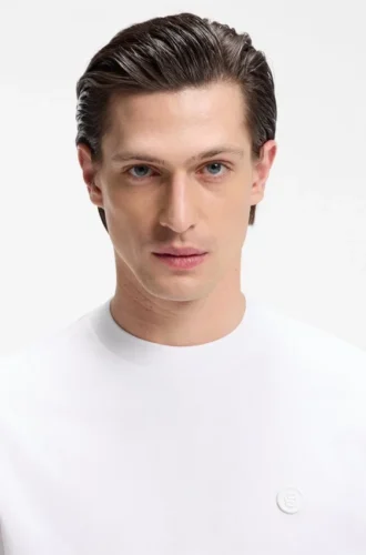 Mercerised-cotton T-shirt with Double B monogram