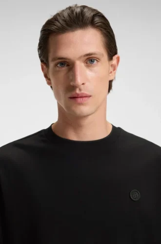 Mercerised-cotton T-shirt with Double B monogram