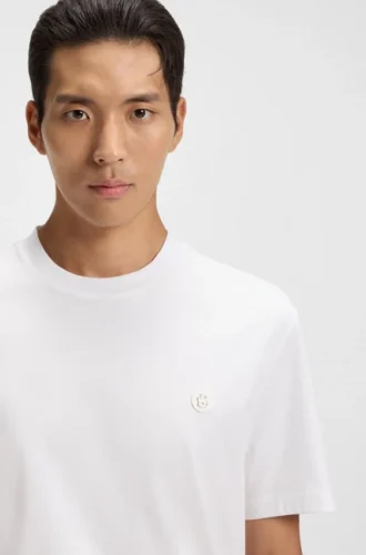 Mercerised-cotton T-shirt with Double B monogram