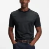 Mercerised-cotton T-shirt with two-tone monograms