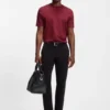 Mercerised-cotton T-shirt with two-tone monograms