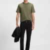Mercerised-cotton T-shirt with two-tone monograms