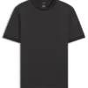 Mercerised-cotton T-shirt with two-tone structure