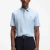 Mercerized-cotton polo shirt with Double B monogram Mercerized-cotton polo shirt with Double B monogram