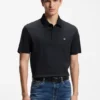Mercerized-cotton polo shirt with Double B monogram Mercerized-cotton polo shirt with Double B monogram