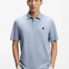 Mercerized-cotton polo shirt with Double B monogram Mercerized-cotton polo shirt with Double B monogram