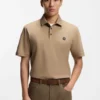 Mercerized-cotton polo shirt with Double B monogram Mercerized-cotton polo shirt with Double B monogram