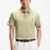 Mercerized-cotton polo shirt with Double B monogram Mercerized-cotton polo shirt with Double B monogram