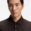 Mercerized-cotton polo shirt with Double B monogram Mercerized-cotton polo shirt with Double B monogram
