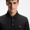 Mercerized-cotton polo shirt with Double B monogram Mercerized-cotton polo shirt with Double B monogram