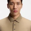Mercerized-cotton polo shirt with Double B monogram Mercerized-cotton polo shirt with Double B monogram