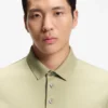 Mercerized-cotton polo shirt with Double B monogram Mercerized-cotton polo shirt with Double B monogram