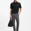 Mercerized-cotton polo shirt with Double B monogram Mercerized-cotton polo shirt with Double B monogram
