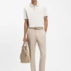 Mercerized-cotton polo shirt with Double B monogram Mercerized-cotton polo shirt with Double B monogram