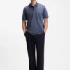Mercerized-cotton polo shirt with Double B monogram Mercerized-cotton polo shirt with Double B monogram