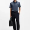 Mercerized-cotton polo shirt with Double B monogram Mercerized-cotton polo shirt with Double B monogram
