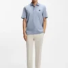 Mercerized-cotton polo shirt with Double B monogram Mercerized-cotton polo shirt with Double B monogram