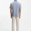 Mercerized-cotton polo shirt with Double B monogram Mercerized-cotton polo shirt with Double B monogram