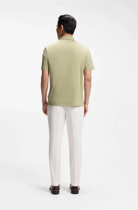 Mercerized-cotton polo shirt with Double B monogram Mercerized-cotton polo shirt with Double B monogram