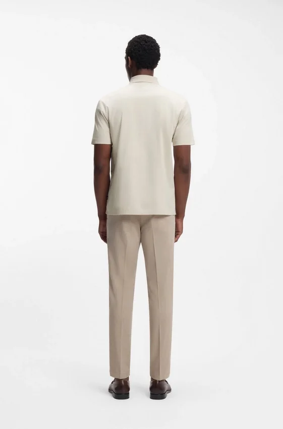 Mercerized-cotton polo shirt with Double B monogram Mercerized-cotton polo shirt with Double B monogram