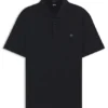 Mercerized-cotton polo shirt with Double B monogram Mercerized-cotton polo shirt with Double B monogram