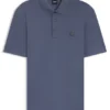Mercerized-cotton polo shirt with Double B monogram Mercerized-cotton polo shirt with Double B monogram