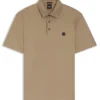 Mercerized-cotton polo shirt with Double B monogram Mercerized-cotton polo shirt with Double B monogram