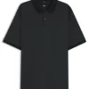 Mercerized-cotton polo shirt with printed monograms