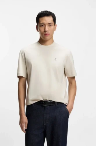 Mercerized-cotton T-shirt with Double B monogram