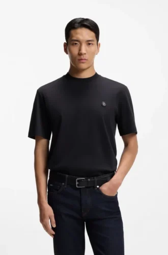 Mercerized-cotton T-shirt with Double B monogram