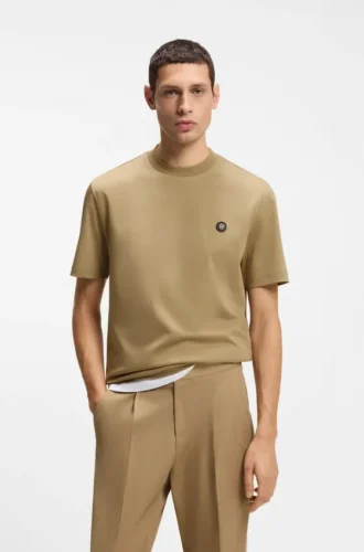 Mercerized-cotton T-shirt with Double B monogram