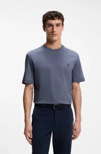 Mercerized-cotton T-shirt with Double B monogram
