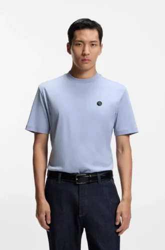 Mercerized-cotton T-shirt with Double B monogram